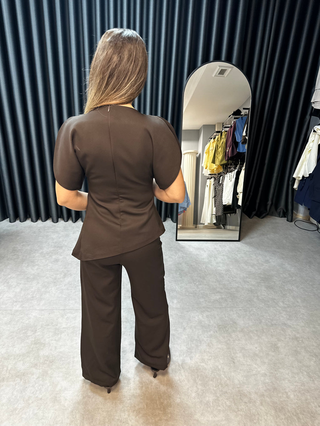 Zara model balon kollu takım