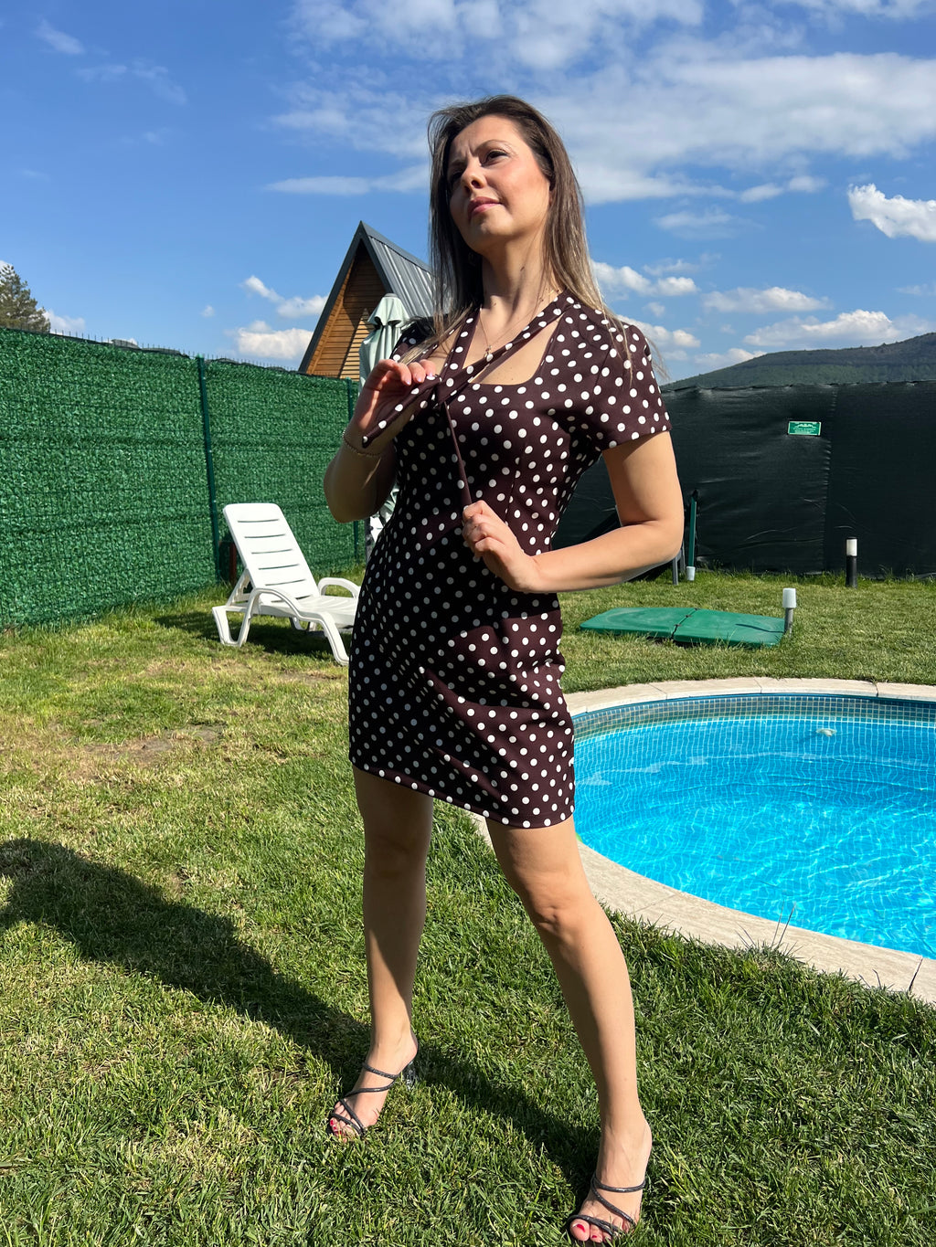 Marka muadili puantiyeli elbise
