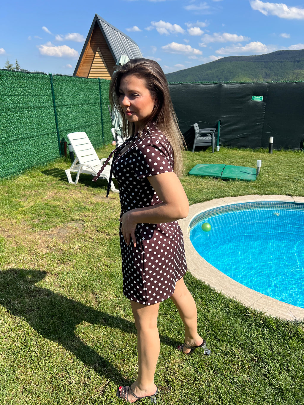 Marka muadili puantiyeli elbise