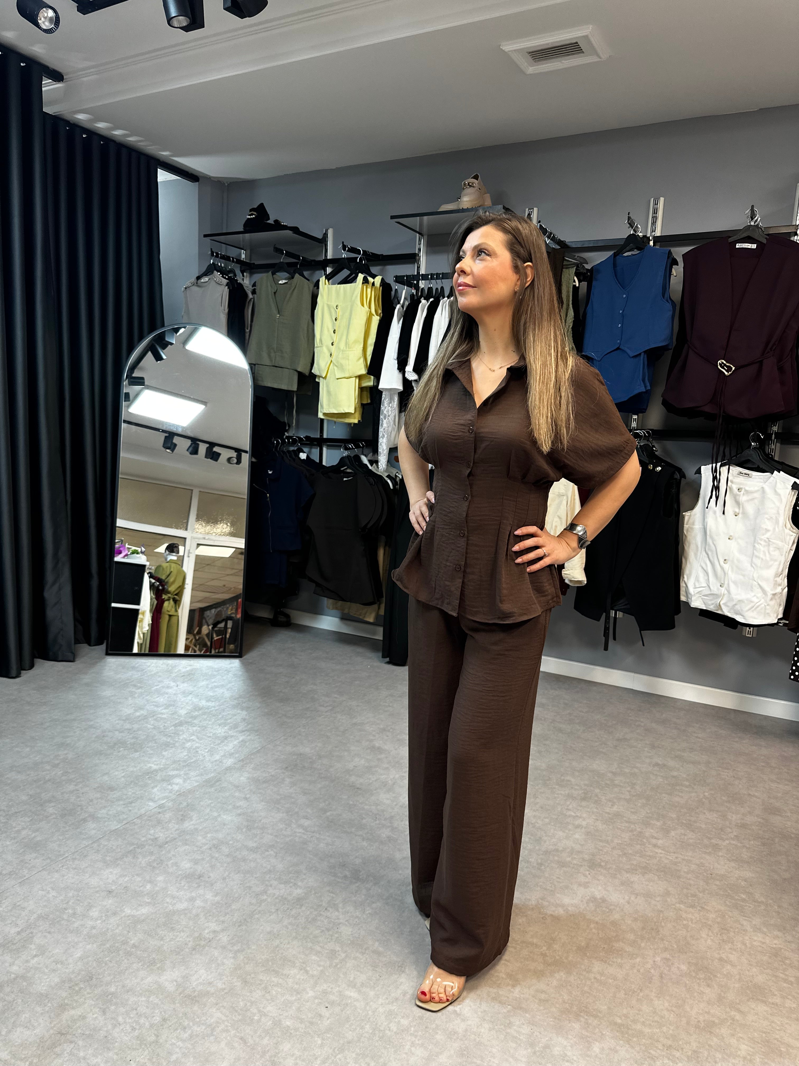 Pera keten bel pile detaylı takım