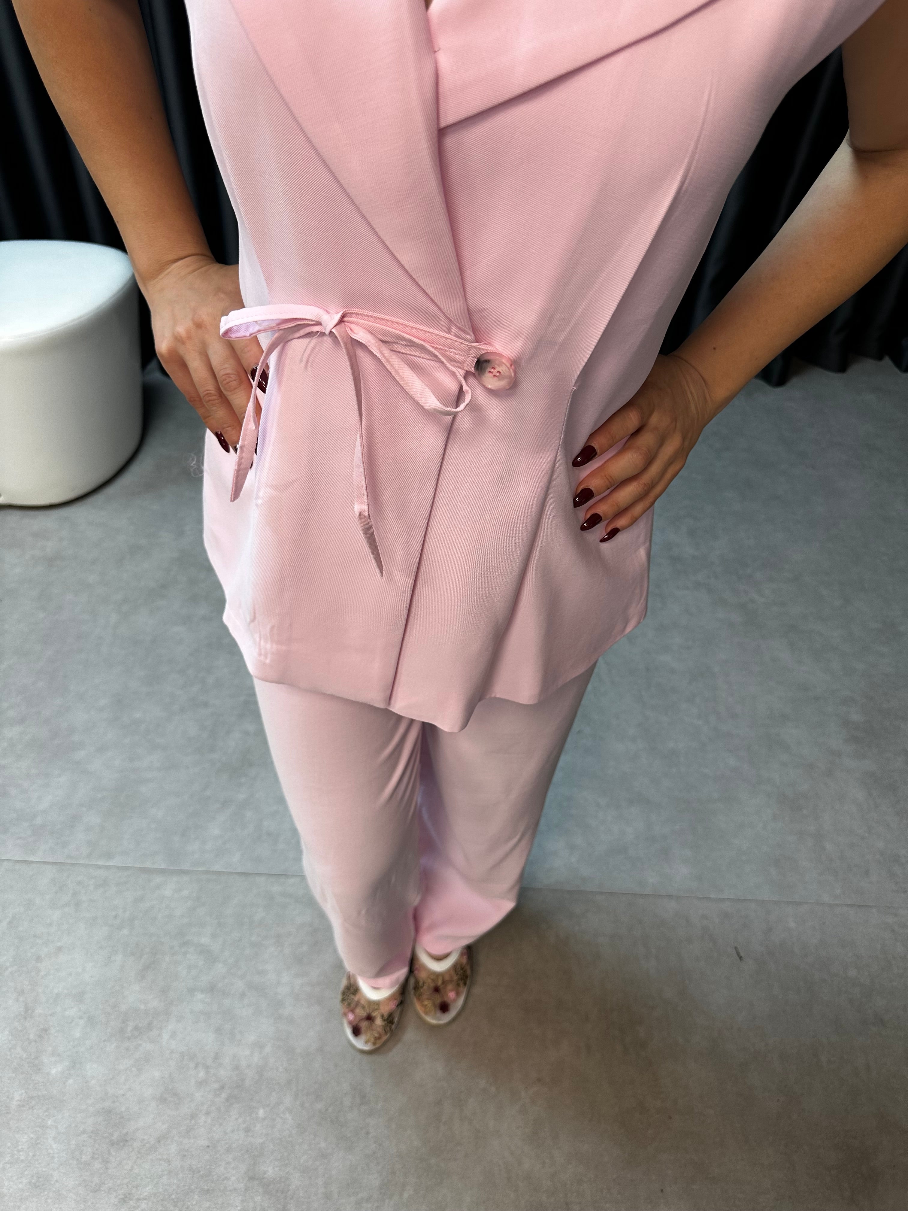 Pile detay pembe diagonel modal takım