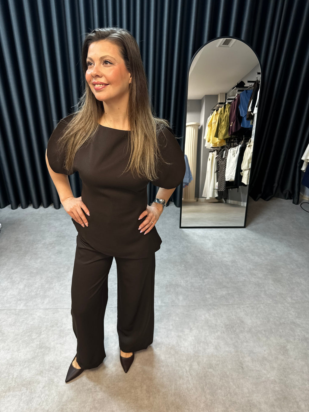 Zara model balon kollu takım