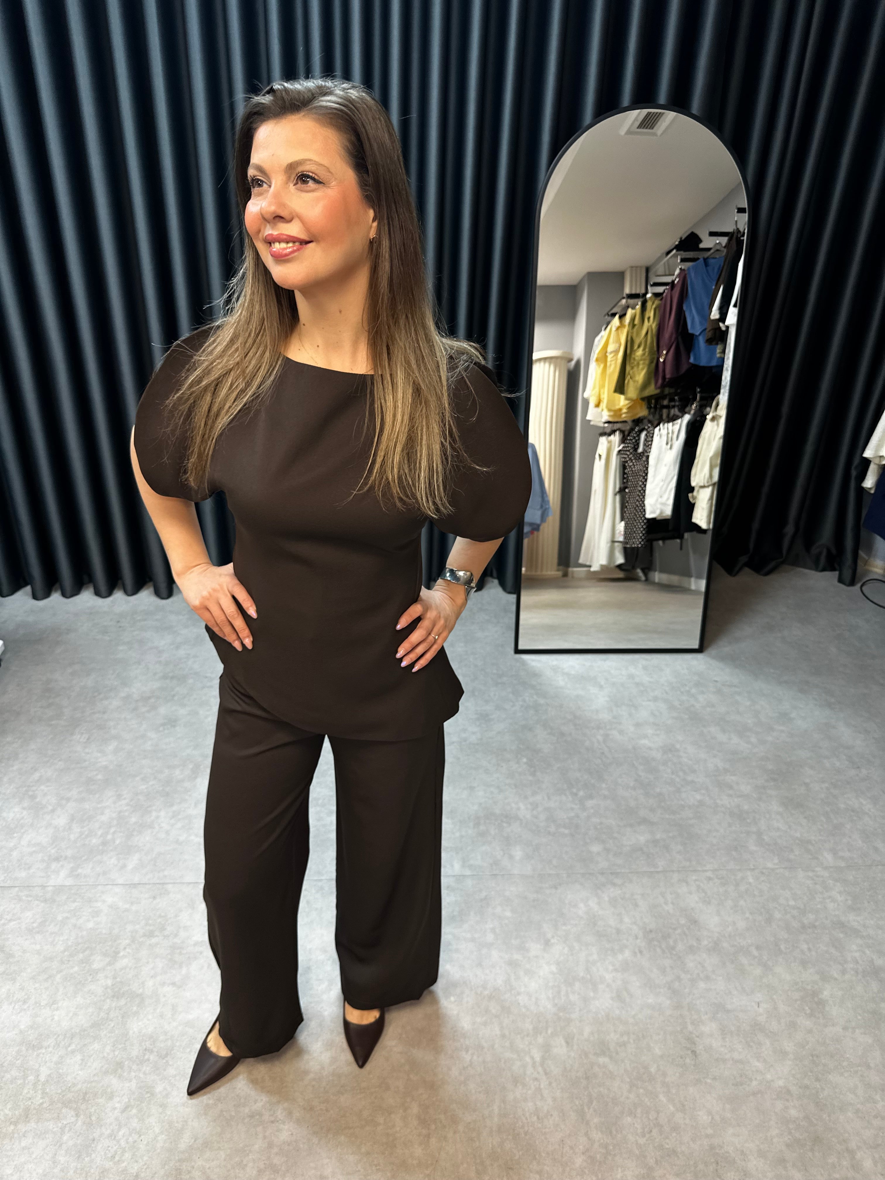 Zara model balon kollu takım